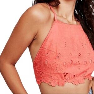 Free People Coral June High Neck Bralette